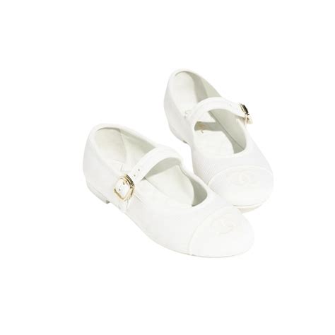 white chanel mary janes